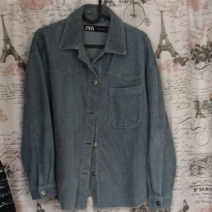 Zara Men's Denim Blue Shirt Jacket